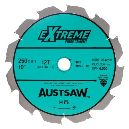 Austsaw Saw Blade Pcd 250mm X 25 X 12t