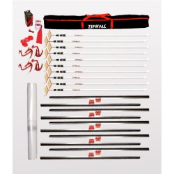 Zipwall Premium Barrer Kit 10xpole 10xfoam Rail 4xclamp2xzip 1xcp458 Carry Bag