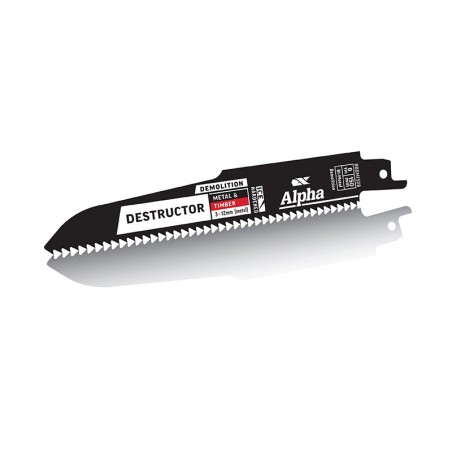 Alpha Recipro Blade Destructor - Metal & Timber 8tpi 150mm 5pk