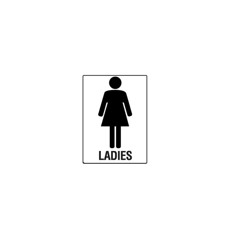 Sign Black/White Ladies 300x225mm Poly