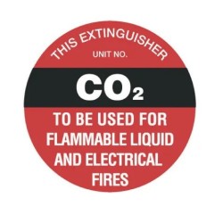 C02 Extinguisher Sign 200mm Poly