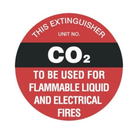 C02 Extinguisher Sign 200mm Poly