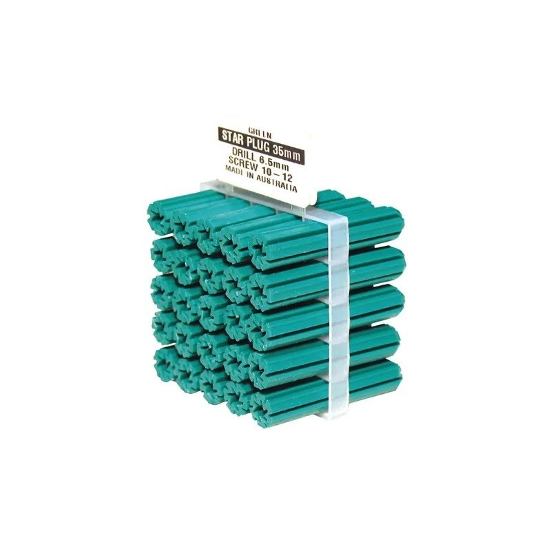 Macsim Wall Plug Green 7.0 X 35mm 100pk