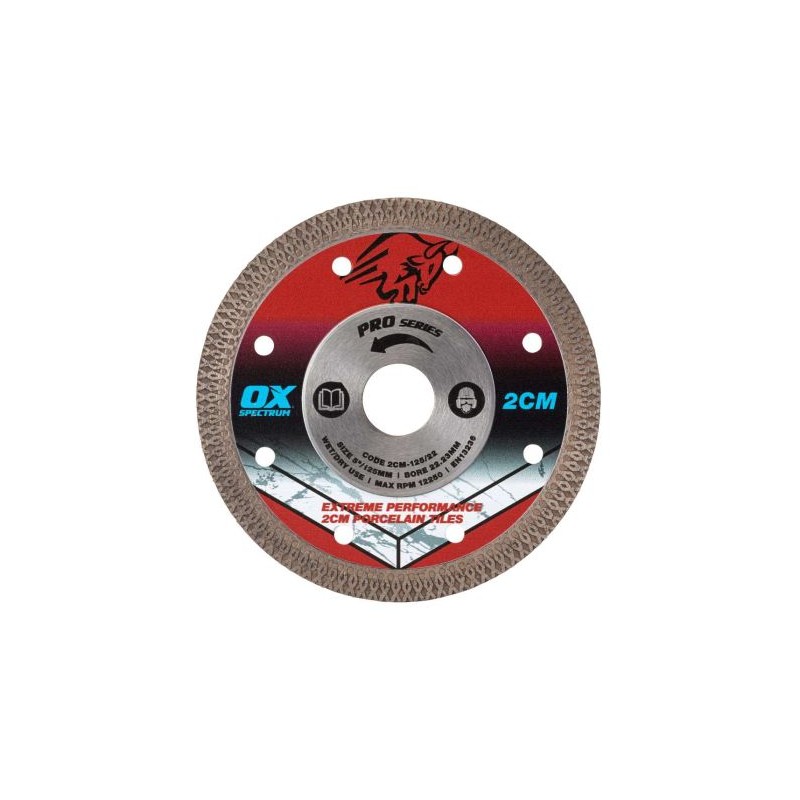 Ox Diamond Blade Pro. 2cm Porcelain Blade 125mm (5")