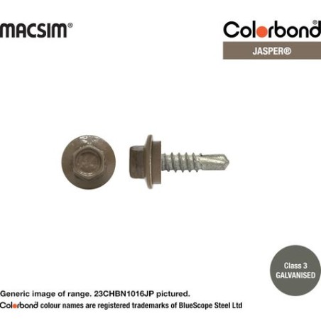 Roofing Screw Self Drilling Jasper - 10g X 16mm 100pk