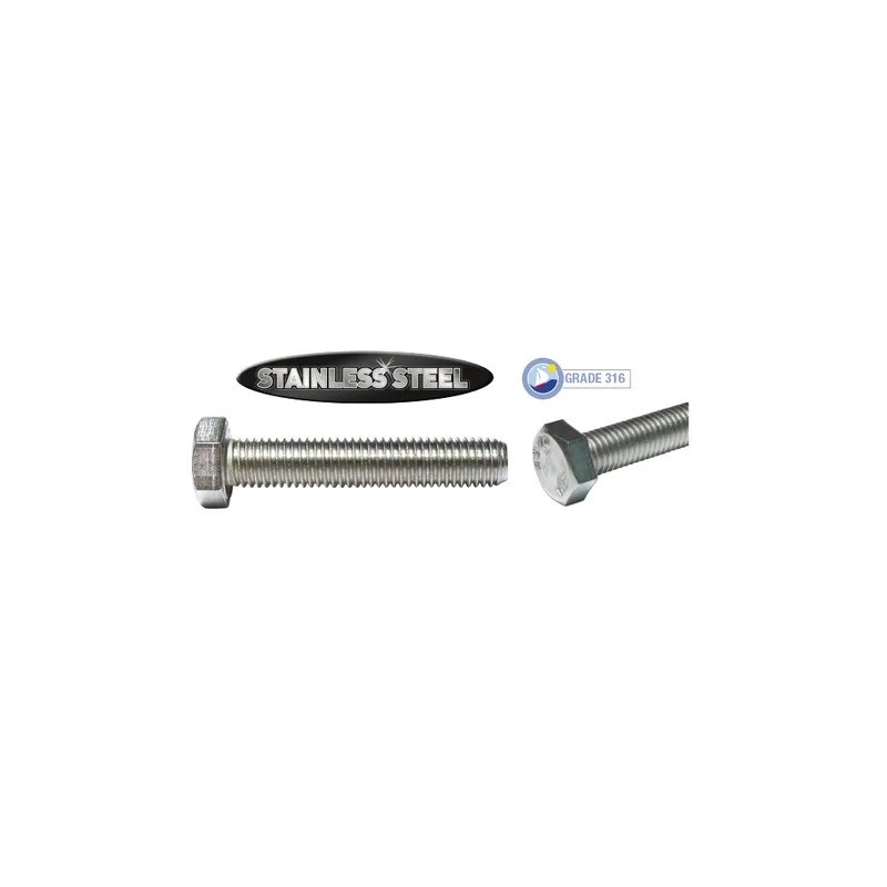 M16 X 40mm 316 S/S Hex Set Screw