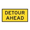 Sign Detour Ahead 1200x600mm Boxed Edge