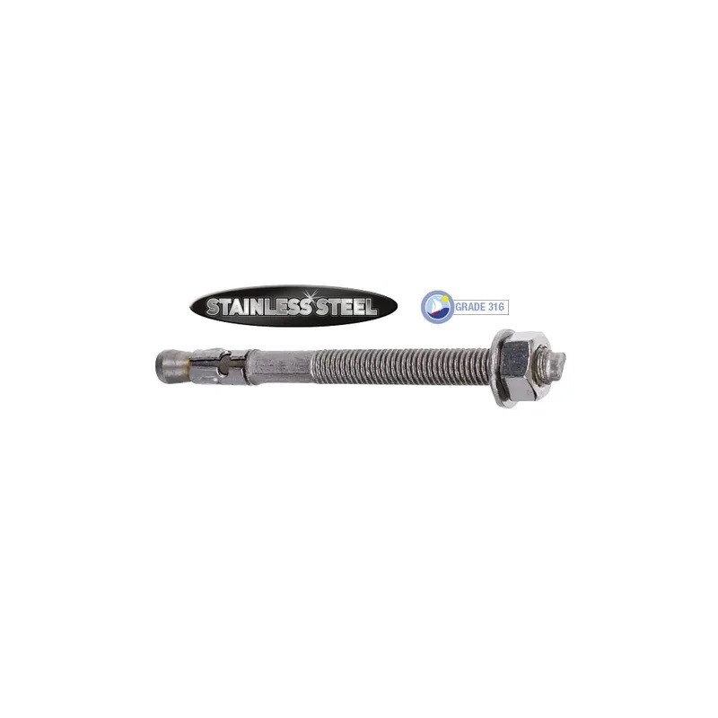Tru-Bolt 316 S/S M16 X 100mm - 25pk