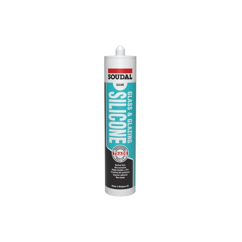 Soudal Glass & Glazing Silicone - Matt Black 300ml