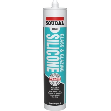 Soudal Glass & Glazing Silicone - Matt Black 300ml