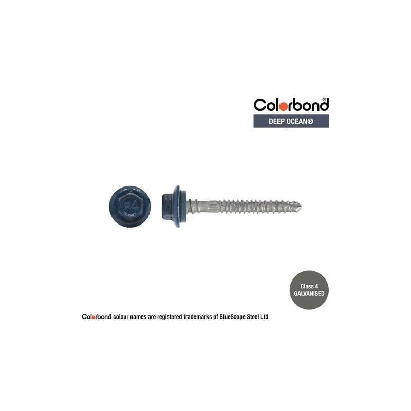 Roofing Screw Zip Deep Ocean - 12g X 50mm 1000pk