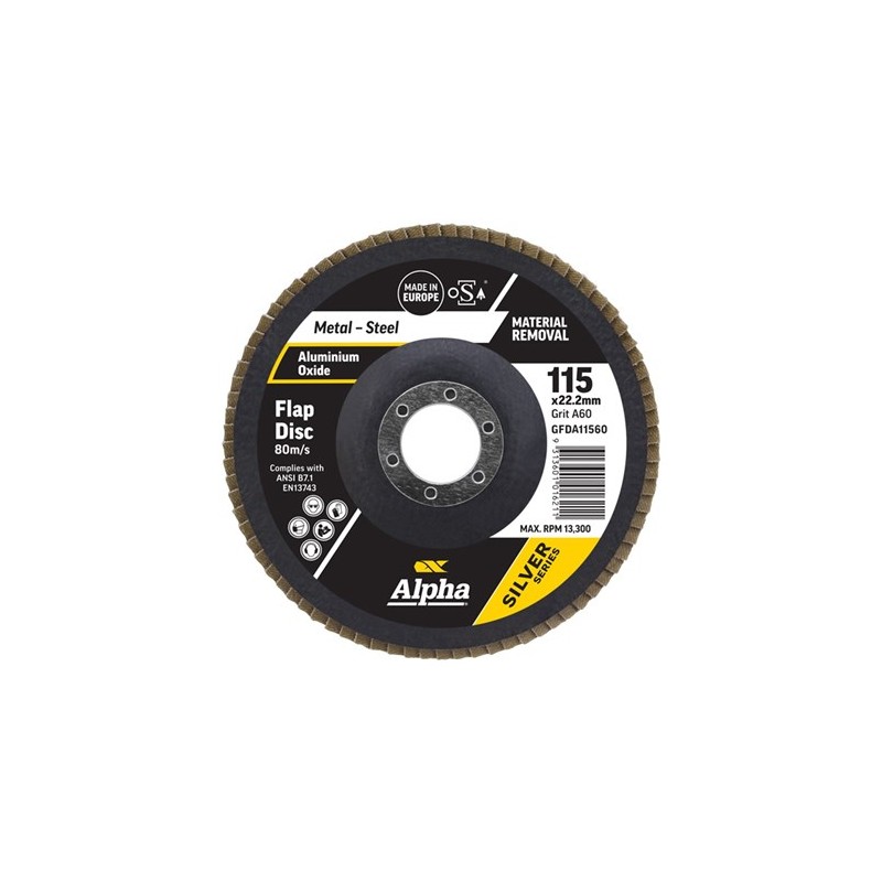 Flap Disc Silver Series Metal 60g X 115mm